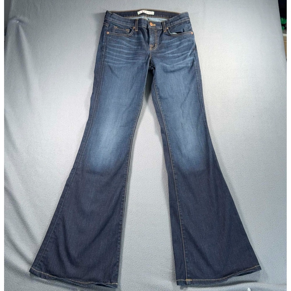 J Brand Babe Mazzaro Bell Bottom Jeans Womens 29 Long Dark Blue - Meas. 30x33.5